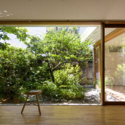 桜新町・緑庭の平屋　庭の風景をきれいに楽しむため大きな窓とした